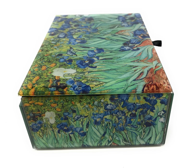 Value Arts Vincent Van Gogh Glass Jewelry Keepsake Box (Iris) - Image 4